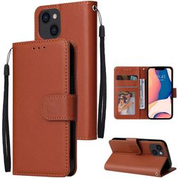 Mobigear Wallet iPhone 14 Hoesje Bookcase Portemonnee - Bruin