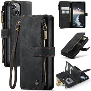 Caseme C30 iPhone 14 Hoesje Bookcase Portemonnee - Zwart