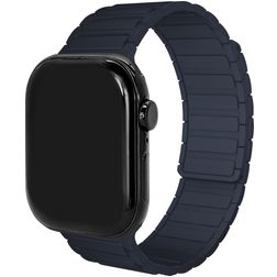 Mobilize Magnetic Siliconen Apple Watch Bandje Magneetsluiting - 42/41/40/38 mm - Blauw