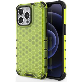 Mobigear Honeycomb iPhone 14 Pro Max Hoesje Hardcase Backcover Shockproof - Groen