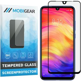 Mobigear Premium Xiaomi Redmi Note 7 Glazen Screenprotector - Case Friendly - Zwart