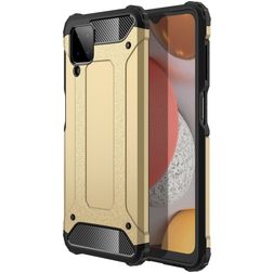 Mobigear Outdoor Samsung Galaxy A12 Hoesje Hardcase Backcover Shockproof - Goud