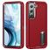Mobigear Rugged Stand Samsung Galaxy S23 Hoesje Hardcase Backcover Shockproof met Standaard - Rood