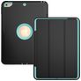 Mobigear Tri-Fold Folio iPad 5 (2017) Hoes Hard Kunststof,TPU Bookcase - Zwart / Turquoise