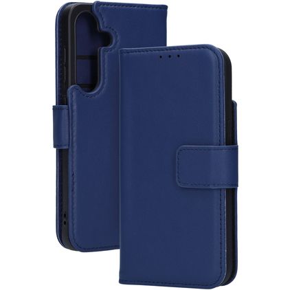 Mobiparts Samsung Galaxy S25 Hoesje Hardcase Backcover Shockproof met Pasjeshouder - Blauw