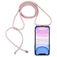 Mobigear Lanyard iPhone 11 Flexibel TPU Hoesje met koord - Transparant / Roségoud