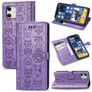 Mobigear Cat and Dog iPhone 12 Pro Max Hoesje Bookcase Portemonnee - Paars