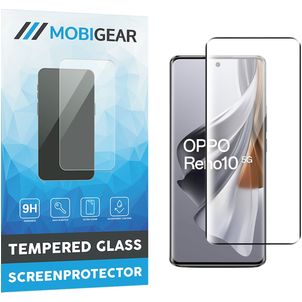 Mobigear Premium OPPO Reno 10 Glazen Screenprotector - Case Friendly - Zwart