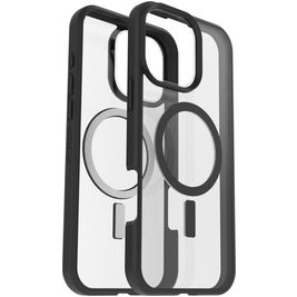 Otterbox React iPhone 16 Pro Max MagSafe Hoesje Hardcase Backcover Shockproof - Transparant / Zwart Otterbox React iPhone 16 Pro Max MagSafe Hoesje Hardcase Backcover Shockproof - Transparant / Zwart