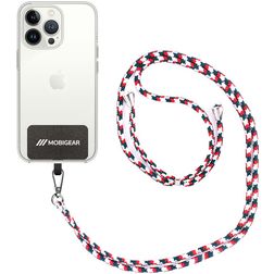 Mobigear Lanyard Universeel Telefoonkoord Verstelbaar - Wit / Rood / Groen