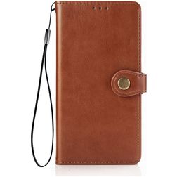 Mobigear Snap Button Samsung Galaxy S20 FE Hoesje Bookcase Portemonnee - Cognac