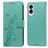 Mobigear Flowers Samsung Galaxy S25 Edge Hoesje Bookcase Portemonnee - Groen
