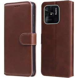 Mobigear Wallet Xiaomi Redmi 10C Hoesje Bookcase Portemonnee - Bruin