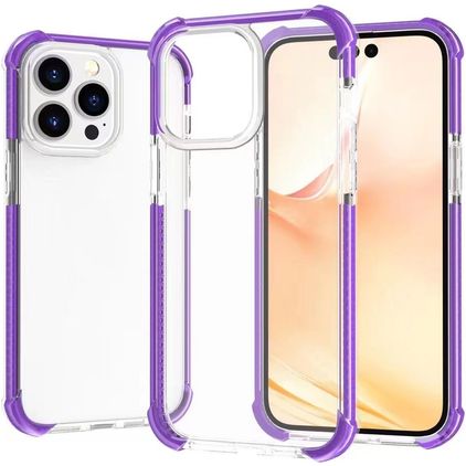 Mobigear Full Bumper iPhone 14 Pro Hoesje Hardcase Backcover Shockproof - Paars