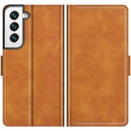 Mobigear Slim Magnet Samsung Galaxy S22 Hoesje Bookcase Portemonnee - Cognac