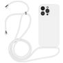 Mobigear Lanyard iPhone 14 Pro Siliconen Hoesje met koord - Wit