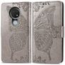 Mobigear Butterfly Nokia 7.2 Hoesje Bookcase Portemonnee - Grijs