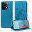 Mobigear Flowers POCO X6 Hoesje Bookcase Portemonnee - Blauw