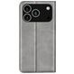 Mobigear Retro Slim iPhone 17 Pro Hoesje Bookcase Portemonnee - Grijs