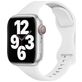 Mobigear Sport Slim Siliconen Apple Watch Bandje Druksluiting - 49/46/45/44 mm - Wit