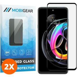 Mobigear Premium Motorola Edge 20 Lite Glazen Screenprotector - Case Friendly - Zwart (2-Pack)