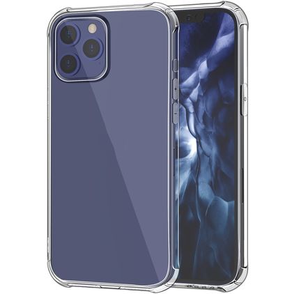 Mobigear Cushion Doorzichtig iPhone 12 Pro Max Hoesje Flexibel TPU Backcover Shockproof - Transparant