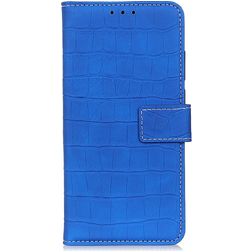 Mobigear Croco Nokia 1.4 Hoesje Bookcase Portemonnee - Blauw