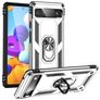 Mobigear Armor Ring Google Pixel 6a Hoesje Hardcase Backcover Shockproof met Ringhouder - Zilver