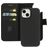 Mobiparts iPhone 15 MagSafe Hoesje Echt Leer Uitneembare 2in1 Bookcase Portemonnee - Zwart
