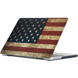 Mobigear Design MacBook Air 15 Inch (2023-2026) Hoes Hardshell Laptopcover MacBook Case - US Flag - Model A2941 / A3114 / A3241 / A3448