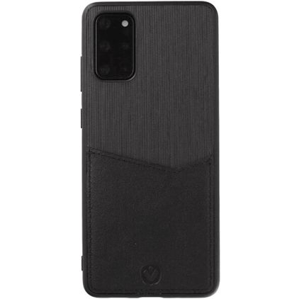 Valenta Card Slot Samsung Galaxy S20 Plus Hoesje Echt Leer Backcover met Pasjeshouder - Zwart