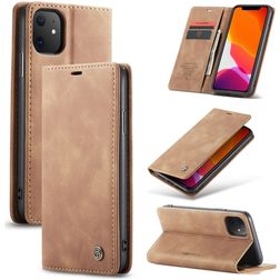 CaseMe 013 iPhone 11 Hoesje Bookcase Portemonnee - Bruin