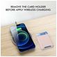 Mobigear Pocket Siliconen Pasjeshouder - 2 Pasjes - MagSafe Compatible - Grijs