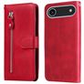 Mobigear Zipper iPhone Air Hoesje Bookcase Portemonnee - Rood