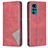 Mobigear Rhombus Slim Motorola Moto G22 Hoesje Bookcase - Rood
