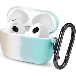 Mobigear Colors Apple AirPods 3 Hoesje Flexibel Siliconen - Wit / Groen