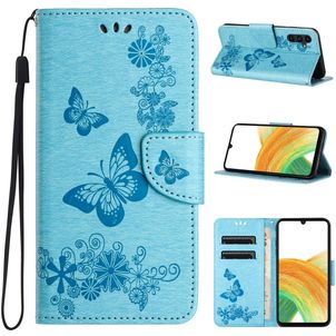 Mobigear Butterfly Samsung Galaxy A35 Hoesje Bookcase Portemonnee - Blauw
