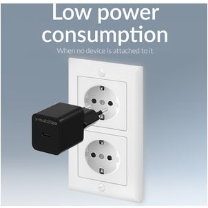 Mobilize Single USB-C Oplader Power Delivery 20W - Zwart