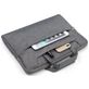 Mobigear Denim Zipper Laptop Schoudertas Laptoptas - Grijs