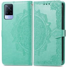 Mobigear Mandala Vivo V21 Hoesje Bookcase Portemonnee - Groen