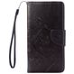 Mobigear Flowers iPhone SE (2020) Hoesje Bookcase Portemonnee - Zwart