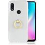 Mobigear Glitter Ring Xiaomi Redmi 7 Hoesje Flexibel TPU Backcover met Ringhouder - Zilver