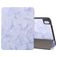 Mobigear Tri-Fold Marble iPad 11 (2025) Hoes Bookcase + Stylus Houder - Paars