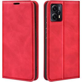 Mobigear Retro Slim Motorola Moto E13 Hoesje Bookcase Portemonnee - Rood