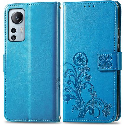 Mobigear Clover Xiaomi 12 Lite Hoesje Bookcase Portemonnee - Blauw