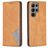 Mobigear Rhombus Slim Samsung Galaxy S24 Ultra Hoesje Bookcase - Cognac