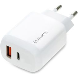 4Smarts DoublePort Dual USB / USB-C Quick Charge 3 30W - Wit