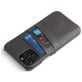 Fierre Shann Premium Card iPhone 12 Hoesje Backcover met Pasjeshouder - Grijs