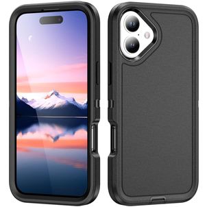 Mobigear Rugged iPhone 17 Hoesje Hardcase Backcover Shockproof - Zwart