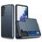 Mobigear Brushed Credit Card Slot Case Blue Samsung Galaxy S21